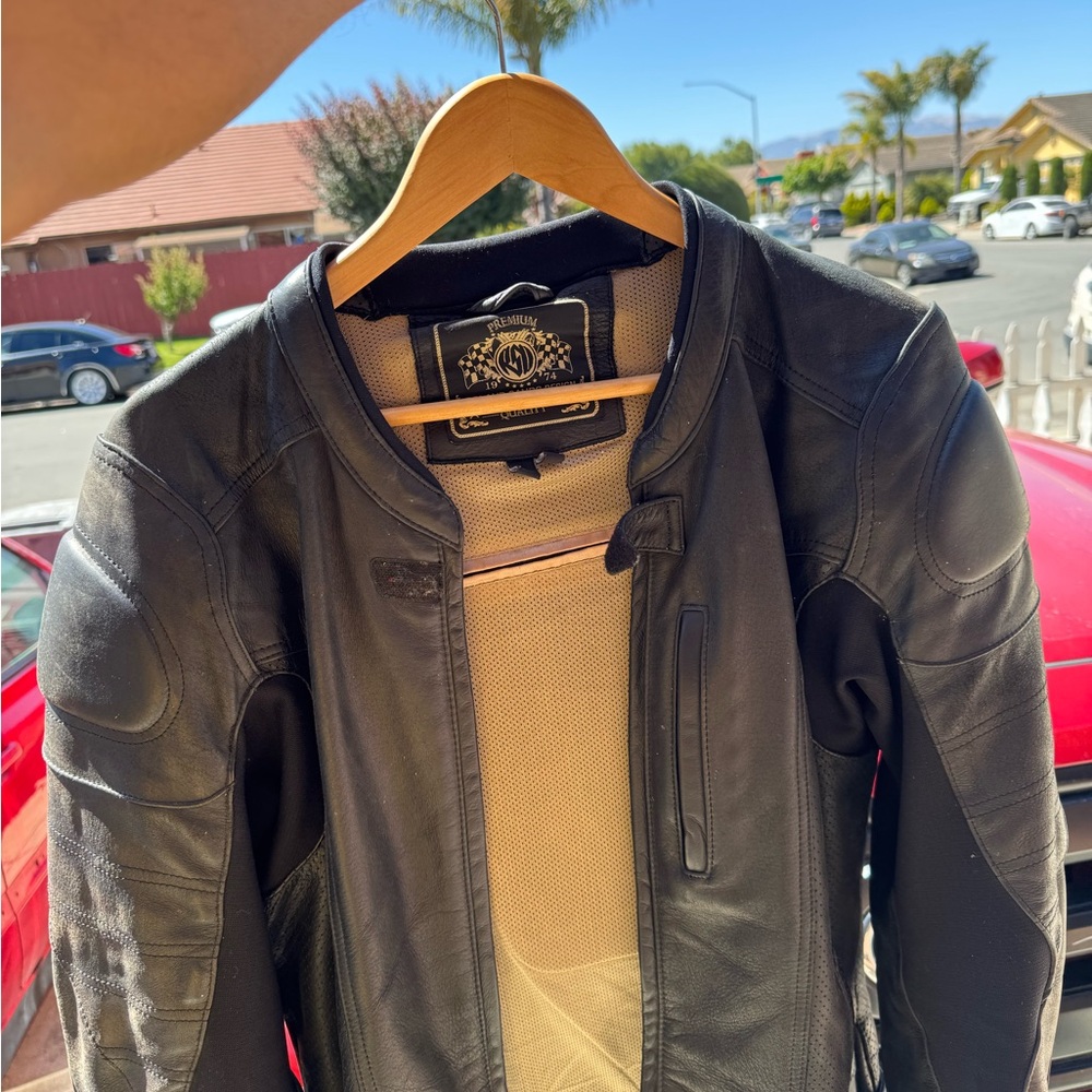 Roland Sands Sonoma Black Leather Motorcycle Jacket